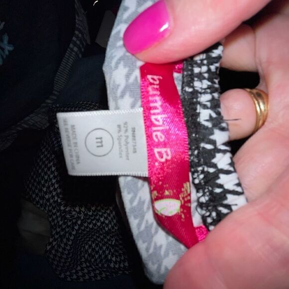 Bumble B. black & white houndstooth casual pants medium - Picture 4 of 5